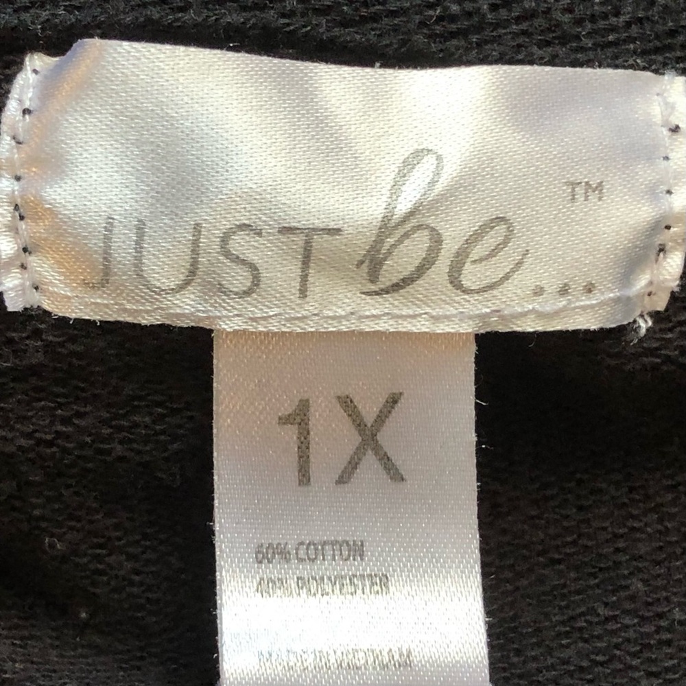 Women’s Plus Size Hoodie Gray & Black Kangaroo Pocket Size 1X - Picture 3 of 3